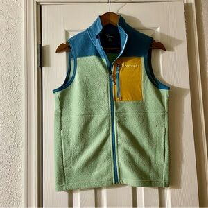 COTOPAXI | Fleece Zip Vest Blue Teal Green Yellow Women’s Size Small